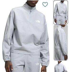 The North Face Women's Tekware Grid 1/4 Zip Jacket & Pants Set Dusty Perwinkle